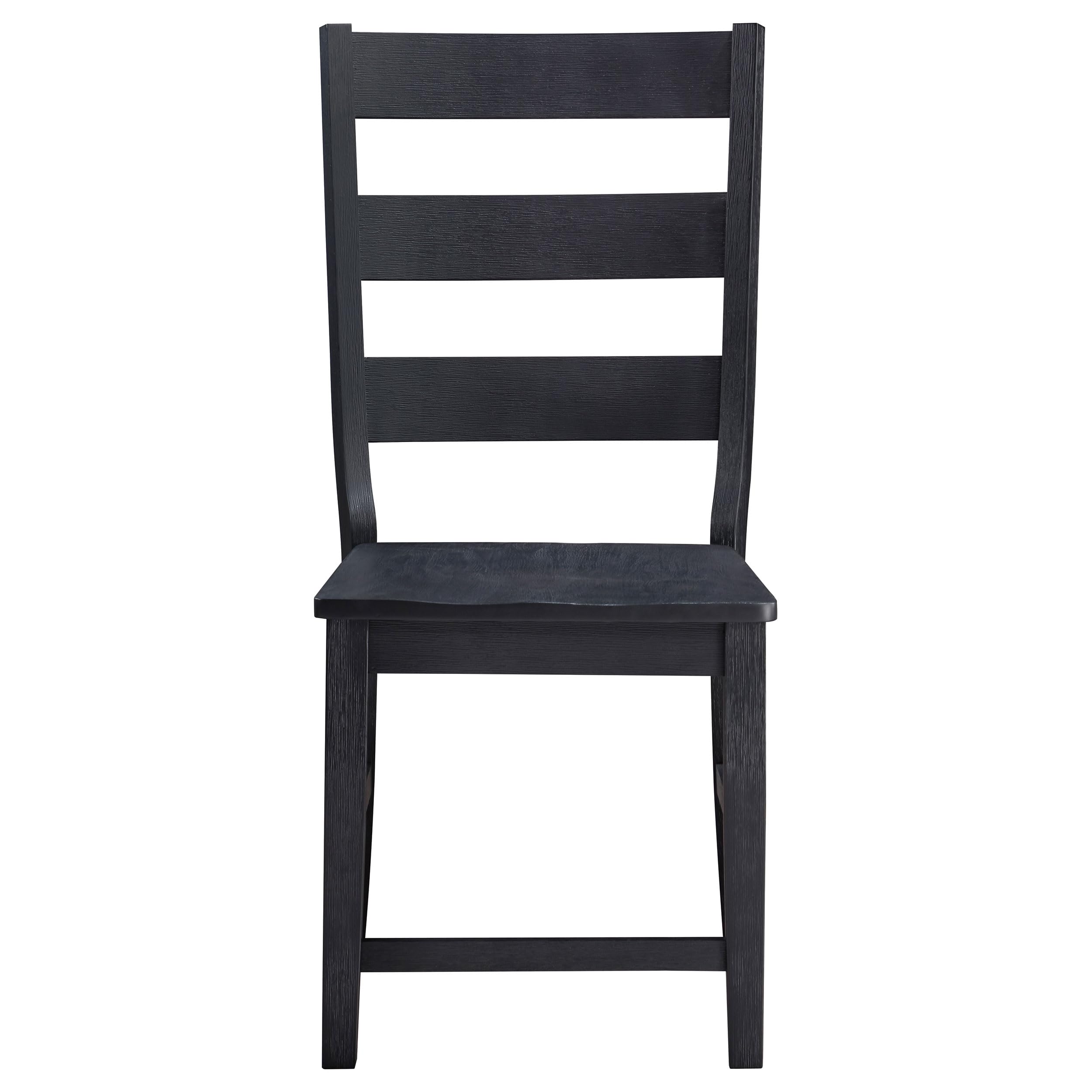Coaster Home Furnishings Newport Ladder Back Dining Side Chair Black (Set of 2)