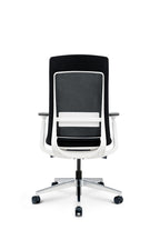 Ergohuman Elevate Black Mesh Back With Black Fabric Seat, Weight Balance, Tilt And Height Adjustment, Office Desk Chair (White Frame)