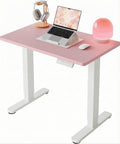 HUANUO 32 Small Electric Standing Desk Adjustable Height, 4 Memory Height Settings, Sit Stand Up Desk for Home Office & Computer