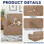 Purefit 100% Dual Waterproof Couch Cover Slipcovers For Couches And Sofas - Stretch Non Slip Fleece Sofa Covers Washable, Leakproof Furniture Protector For Kids, Pets, Dog (Oversized Sofa, Camel)