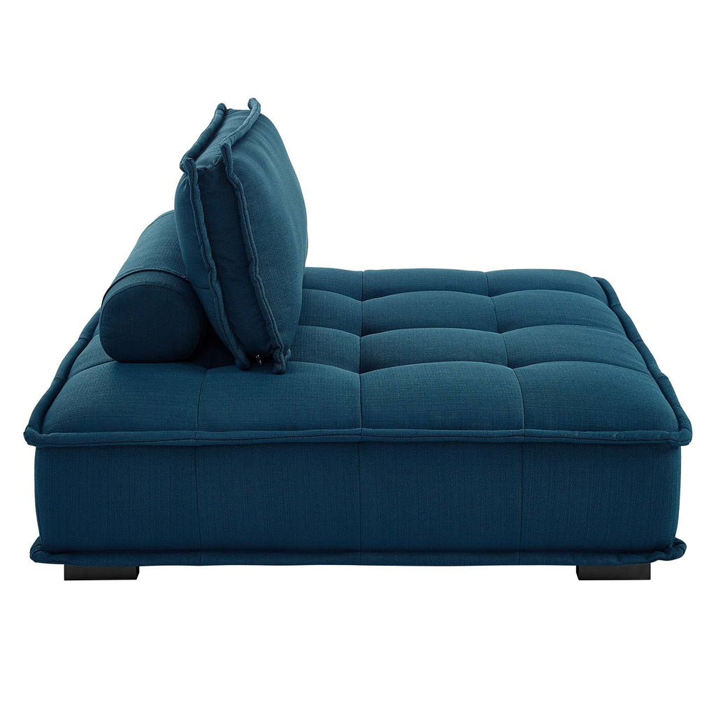 Modway Saunter Tufted Fabric Armless Chair, Azure