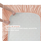 Nestl King Size Sheets Set - 4 Piece King Sheets, Deep Pocket, Hotel Luxury, Extra Soft, Breathable And Cooling, Peach King Bed Sheets