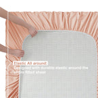 Nestl Rv Short Queen Sheets Set - 4 Piece Bed Sheets For Rv Queen Size Bed, Double Brushed Rv Size Sheets, Hotel Luxury Peach Sheets, Extra Soft Bedding Sheets & Pillowcases