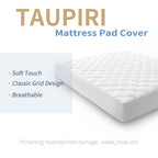 Taupiri California King Quilted Mattress Pad Cover With Deep Pocket (8''-21''), Cooling Soft Pillowtop Mattress Cover, White