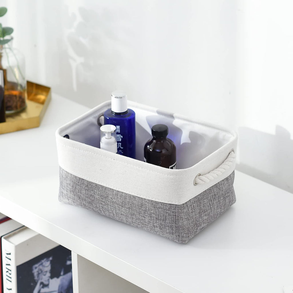 Thewarmhome Organization And Storage Basket For Shelves - 12X8X5.2 Inch 1 Pack Fabric Storage Cubes, Collapsible Storage Bins Fo