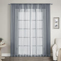 LOYOLADY Gray Sheer Curtains 84 inches Long 1 Panels Set Bedroom Sheer Curtains Sheer Curtain for Living Room 100'' W x 84'' L