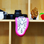 Farever Melting Clock, Salvador Dali Watch Melted Clock For Decorative Home Office Shelf Desk Table Funny Creative Gift, Rome Pu