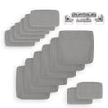 Fincati 14 Pcs Light Gray Patio Cushion Covers Replacement,27X27 Inch Light Gray Outdoor Cushion Covers With Zipper, Water Resis