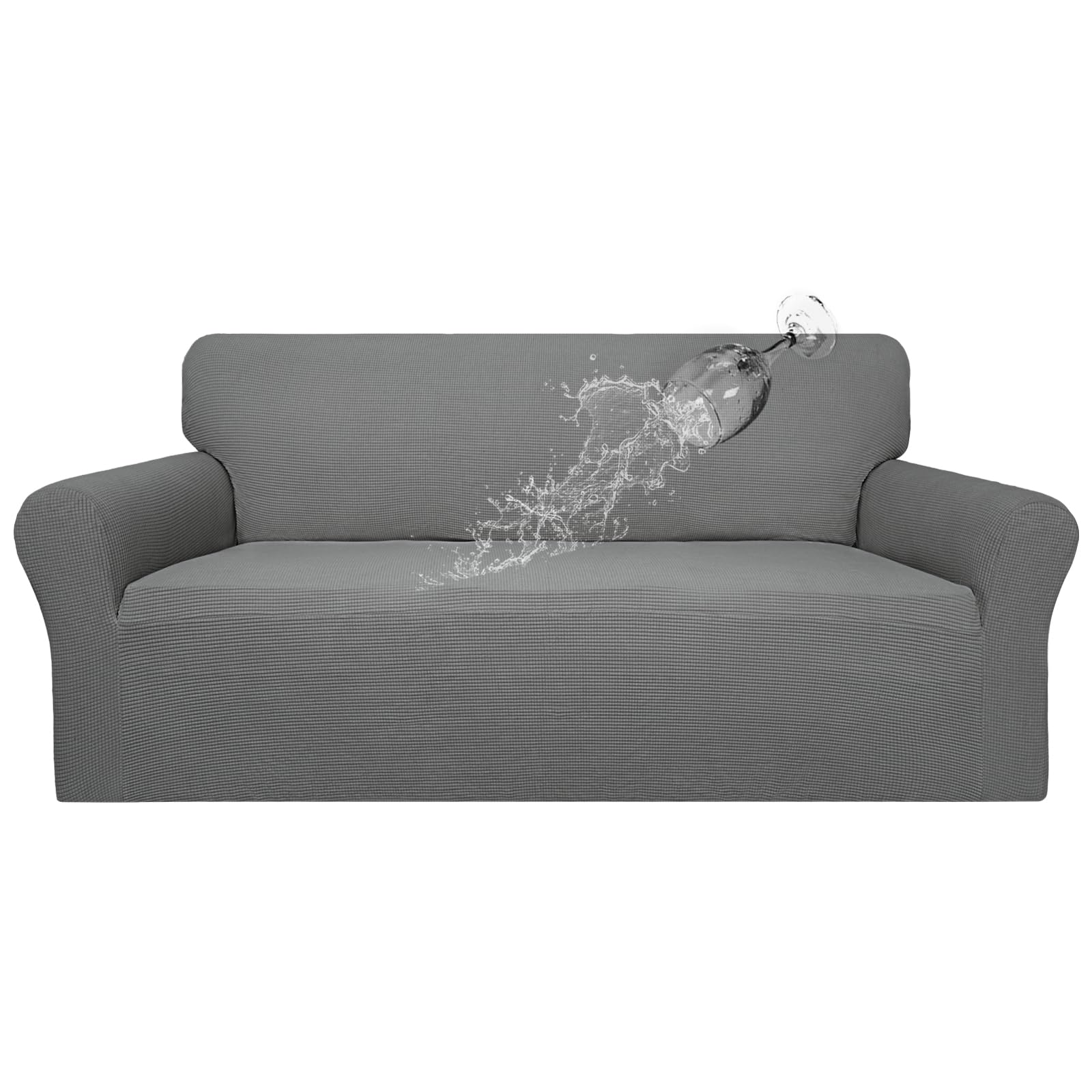Easy-Going 100% Waterproof Couch Cover, Dual Waterproof Sofa Cover, Stretch Jacquard Sofa Slipcover, Leakproof Furniture Protector For Kids, Pets, Dog And Cat (Oversized Sofa, Grey)