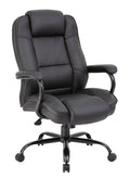 Boss Office Products Heavy Duty Executive Chair With 350Lbs Weight Capacity In Black