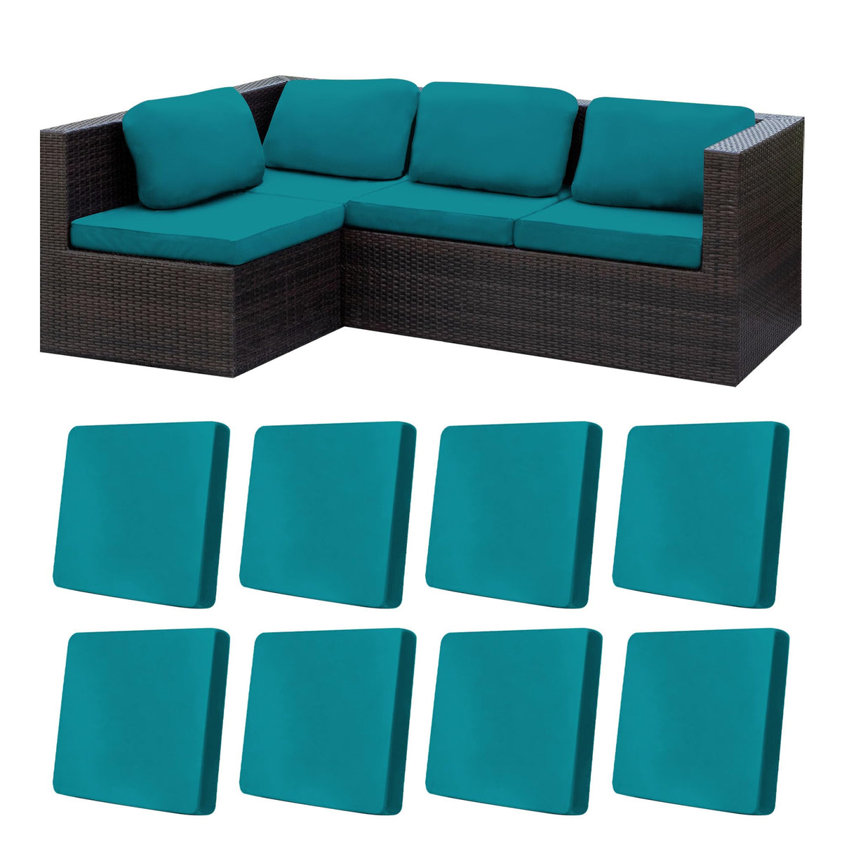 8Pcs Stretch Patio Cushion Covers Outdoor Cushion Covers,For Outdoor Couch Cushion Covers Replacement,Outdoor Covers Patio Slipc