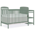 Dream On Me Anna 4 in 1 Full Size Crib and Changing Table Combo in Meadow Green, Greenguard & Baby Safety Alliance Certified, Co