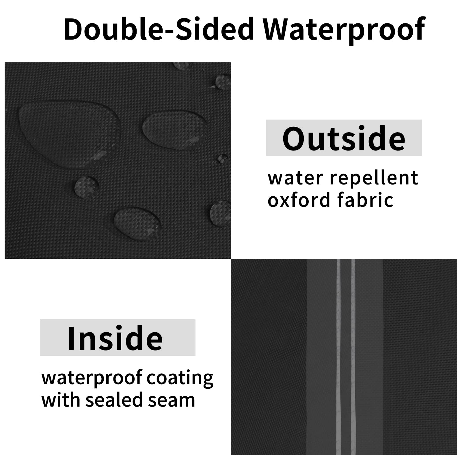 Easy-Going Waterproof Patio Lounge Chair Cover Uv Resistant Outdoor Chaise Lounge Covers With Tape Sealed Seam(2 Pack-78Wx35.5Dx33H Inch, Black)