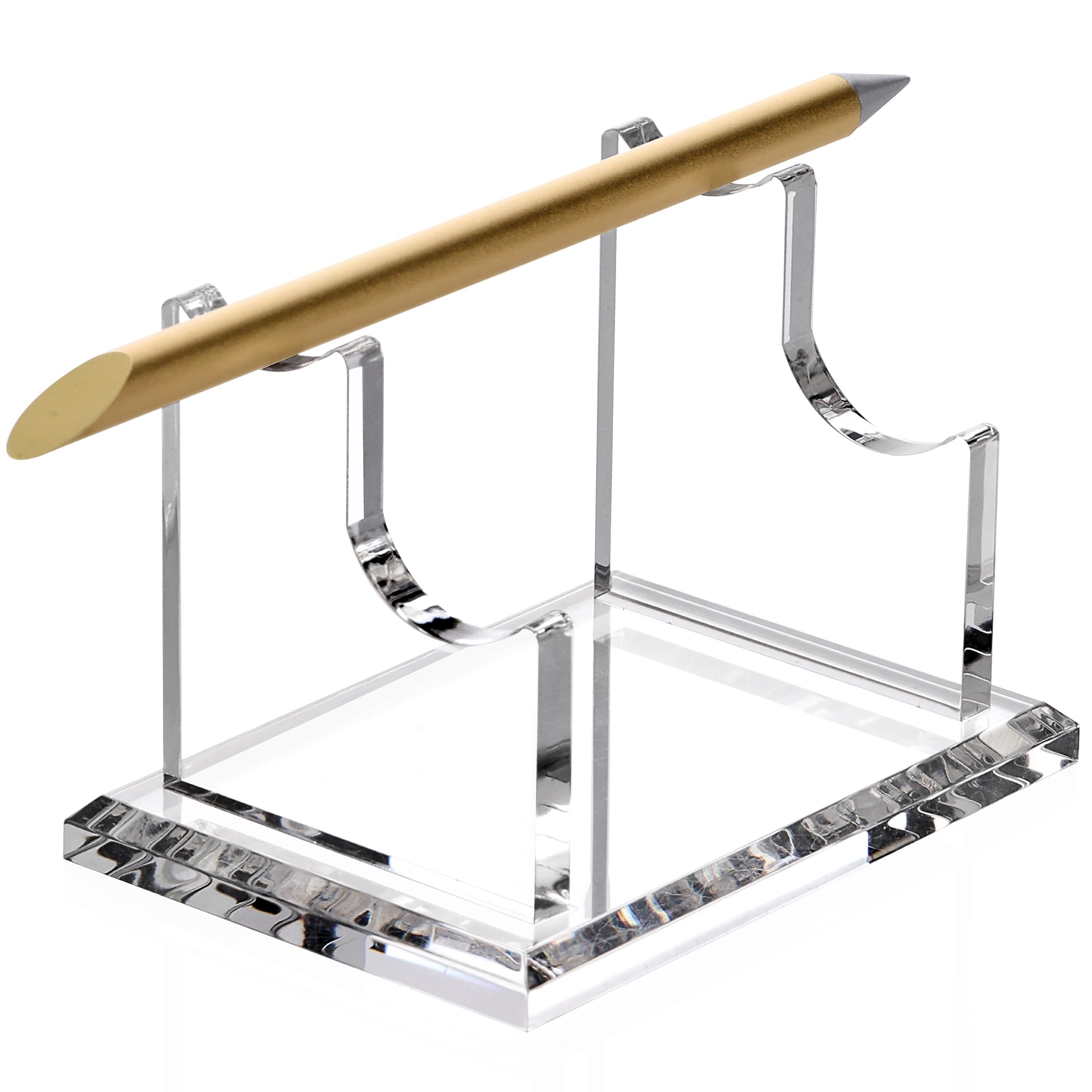Sanrui 2 Tier Acrylic Pen Holder Display Stand, Fountain Pen Pencil Makeup Brush Rack, Ballpoint Pen Showholder, Paintbrush Dryi