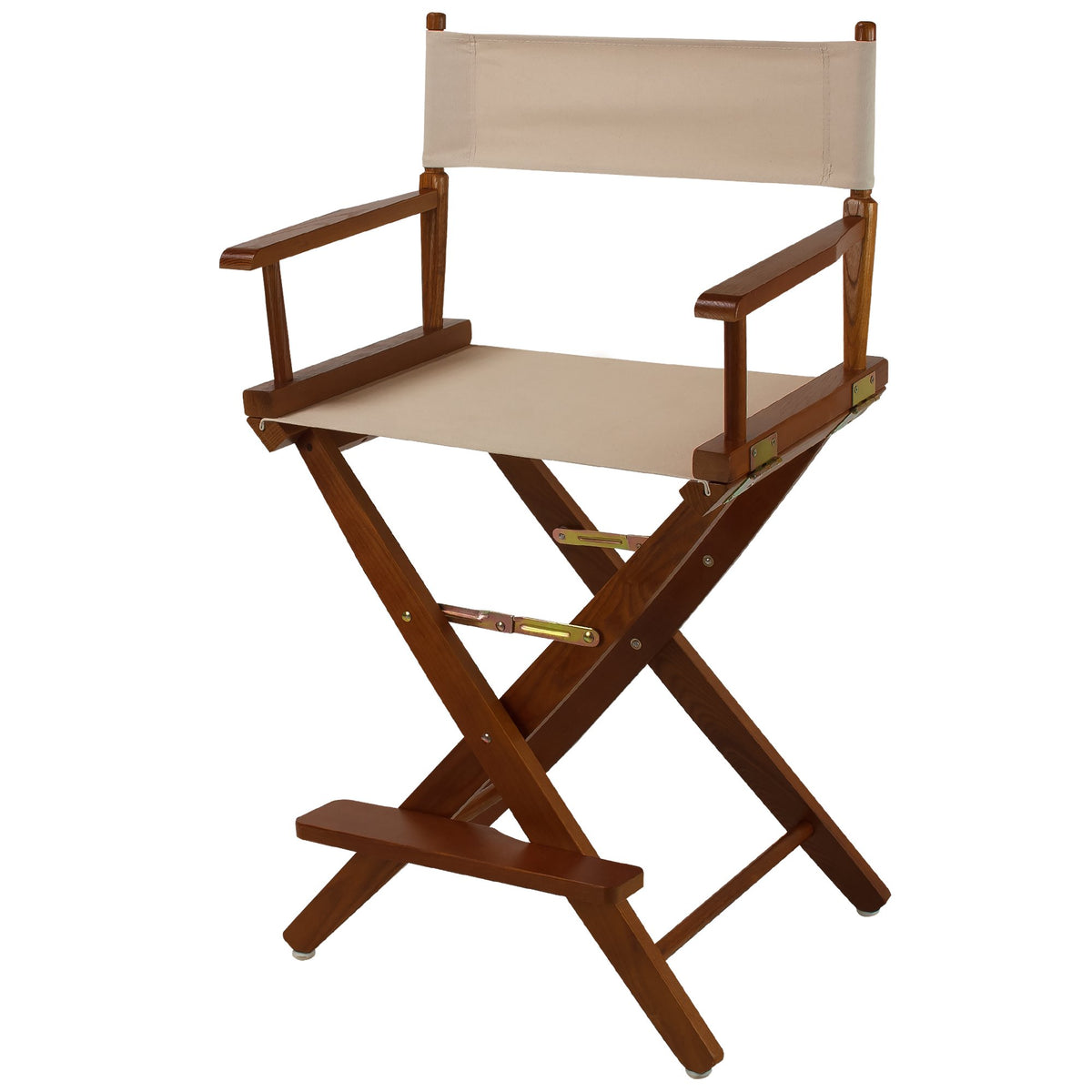 American Trails Extra-Wide Premium 24&quot; Director'S Chair Mission Oak Frame With Natural Canvas, Counter Height