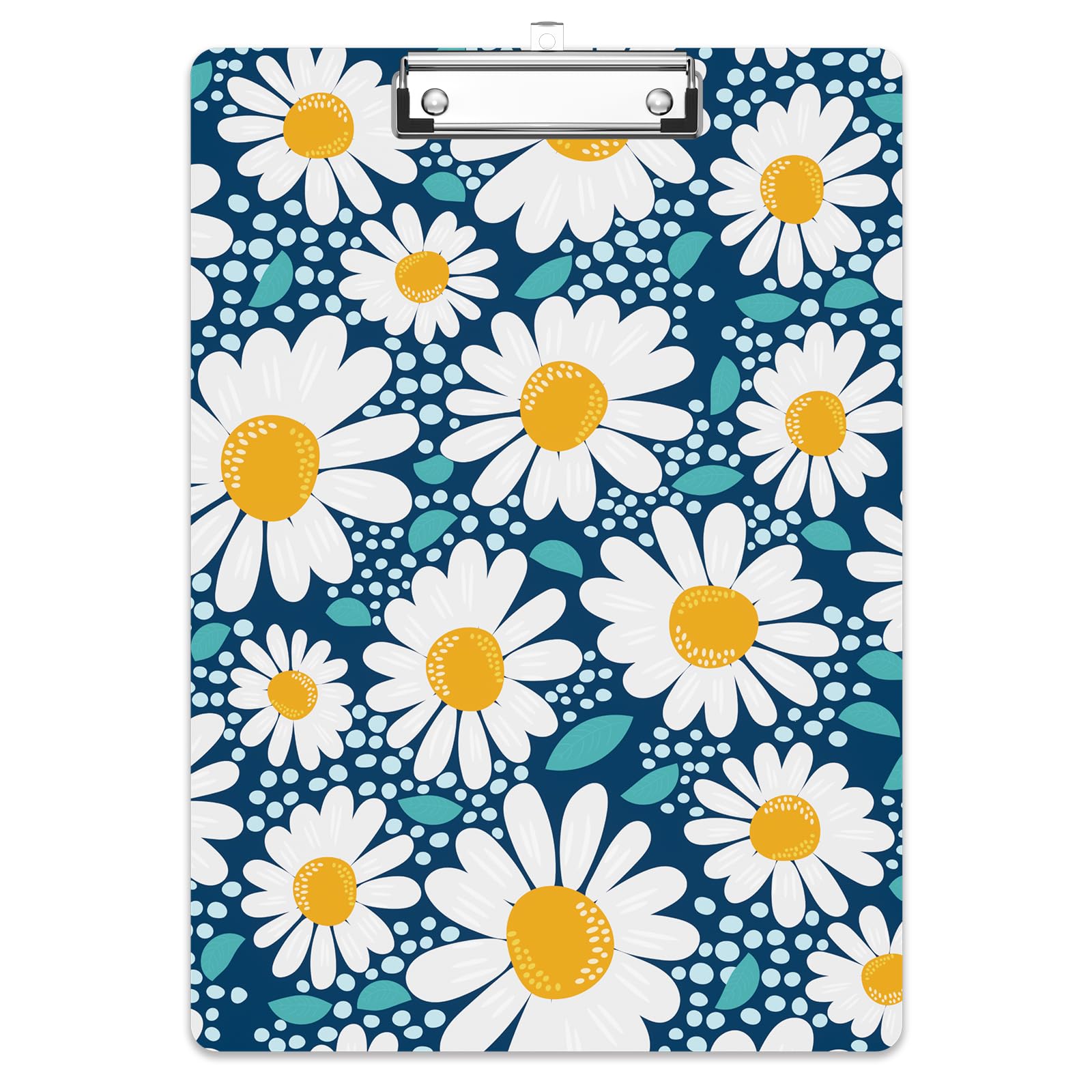 Rimilak Wood Clipboard, 8.5X11' Paper Letter Size Clipboards, Cute Custom Pattern, Fun Design Clip Board For Teachers, Kid, Wom
