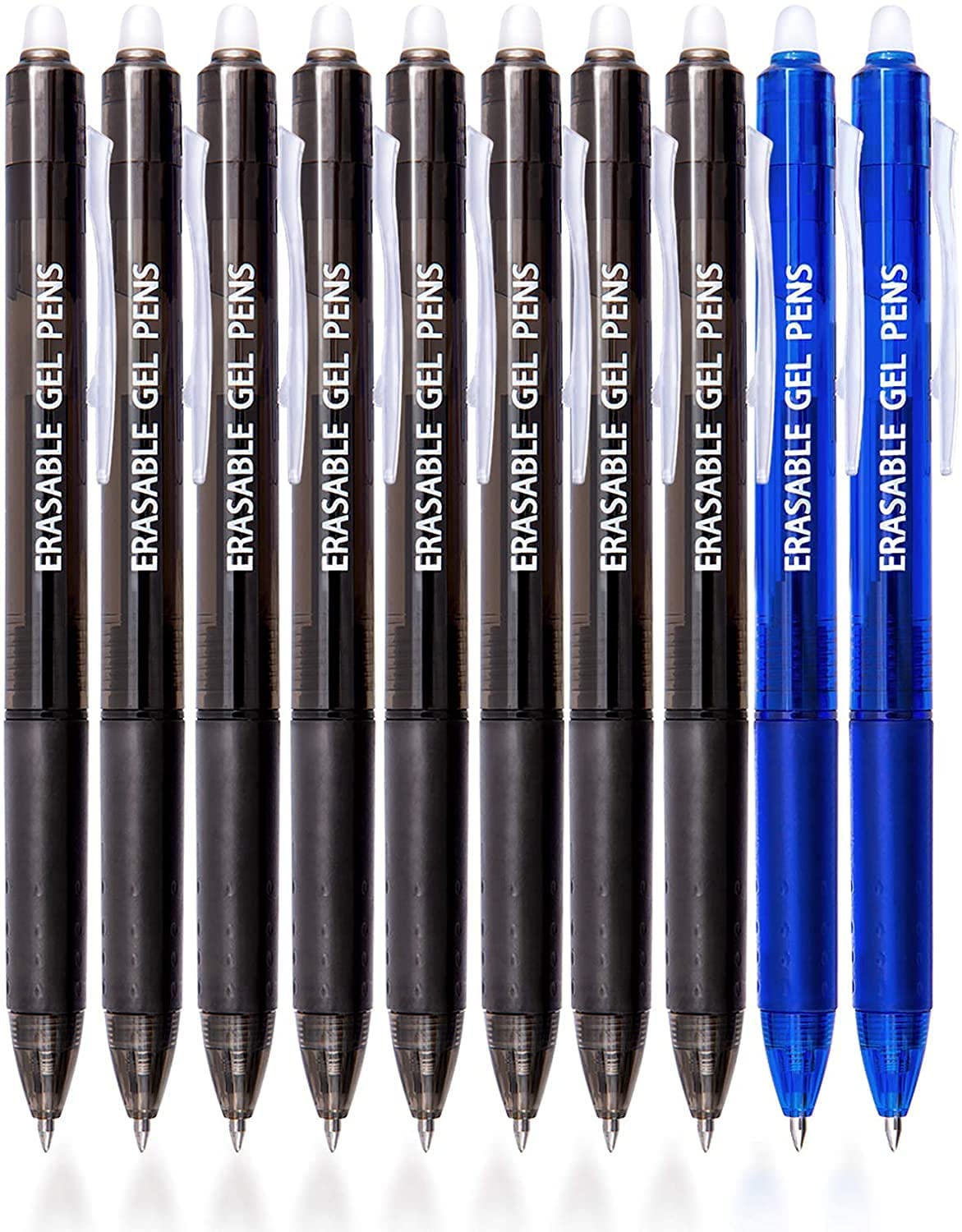 Vitoler Pens,Erasable Pens Black & Blue Gel Pens,0.7Mm Fine Point Writing Pens,Black And Blue Pens For School Supplies,Retractab