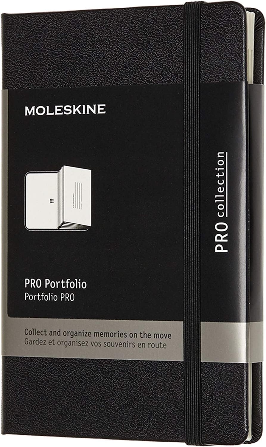 Moleskine Pro Portfolio, Hard Cover, Pocket (3.5' X 5.5') Black