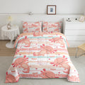 Cute Axolotl Comforter Set Queen Size Rainbow Stripes Quilt Set Animal Theme Bedding Comforters 3Pcs For Kids Teens Room Decor,P