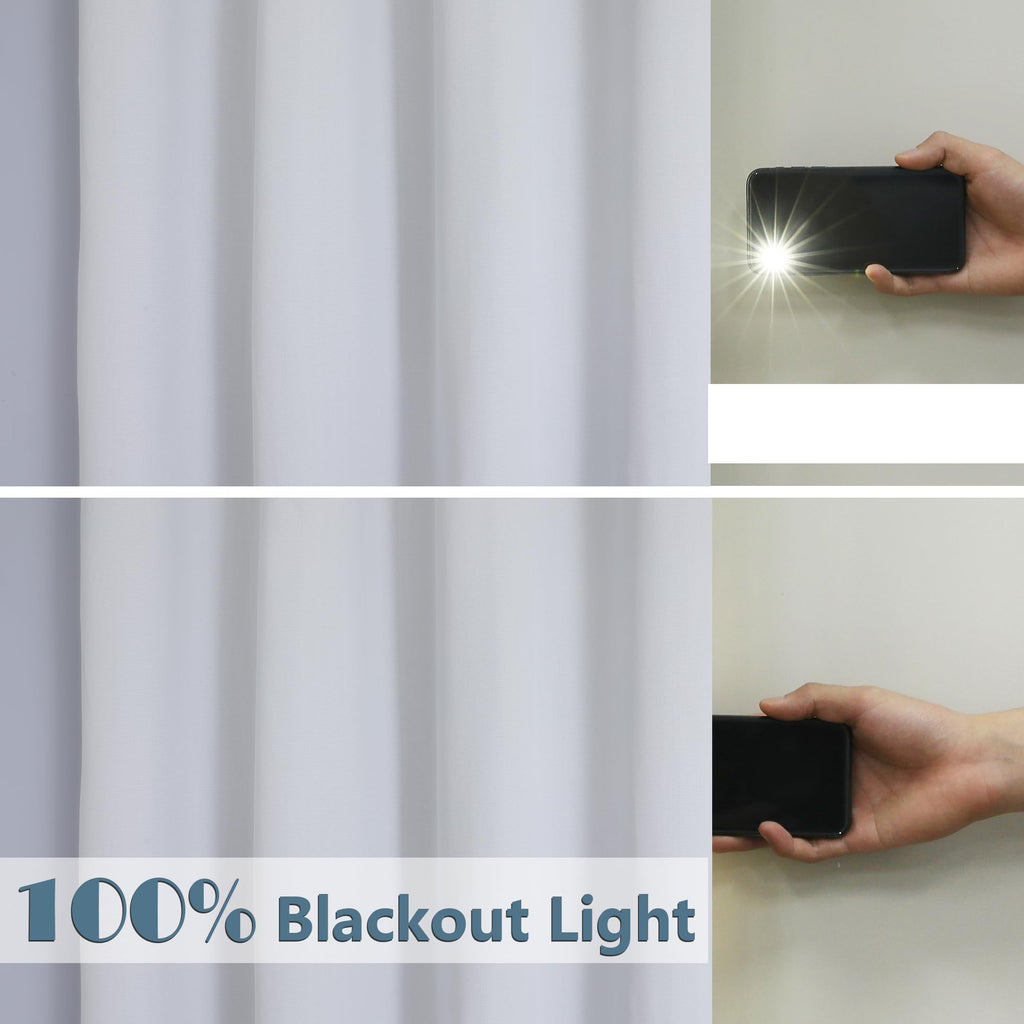 Chyhomenyc 2 Panels 100% Blackout Curtain Liners, 100% Darkening Blackout Liner For 63 Inch Curtains, Each 50'' Wx58 L, 2 Liners