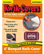 Collegiate Kwik-Covers Rectangle Plastic Table Covers, Bundle Of 2 (Mississippi State University, 6')