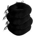 Downluxe Bistro Chair Cushions For Patio Furniture, Water-Resistant Round Outdoor Chair Cushions Set Of 4 With Non-Slip Ties, 15