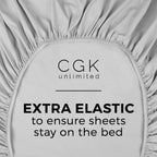 Twin Xl Size Fitted Bed Sheet - Hotel Luxury Single Fitted Bottom Sheet Only - Fits Mattress Between 8 To 16 Inches - Deep Pockets, Extra Soft & Wrinkle Free - Comfy Breathable & Cooling - French Grey