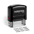 Stamp Hub Self Inking Personalized Stamp - Up To 3 Lines, Custom Return Address, Customizable Office Name Rubber - Easy To Chang