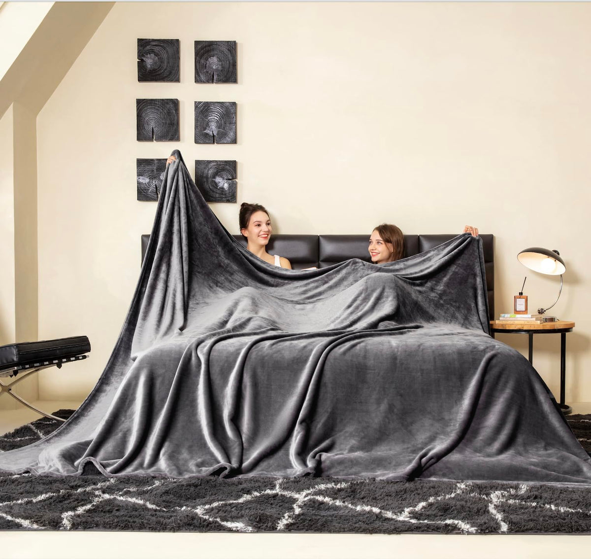 Coova Oversized King Fleece Blanket 120X138 Inches, Soft Cozy Warm Giant Extra Large 10'X11.5' Blanket For Bed, Sofa, Couch,Trav