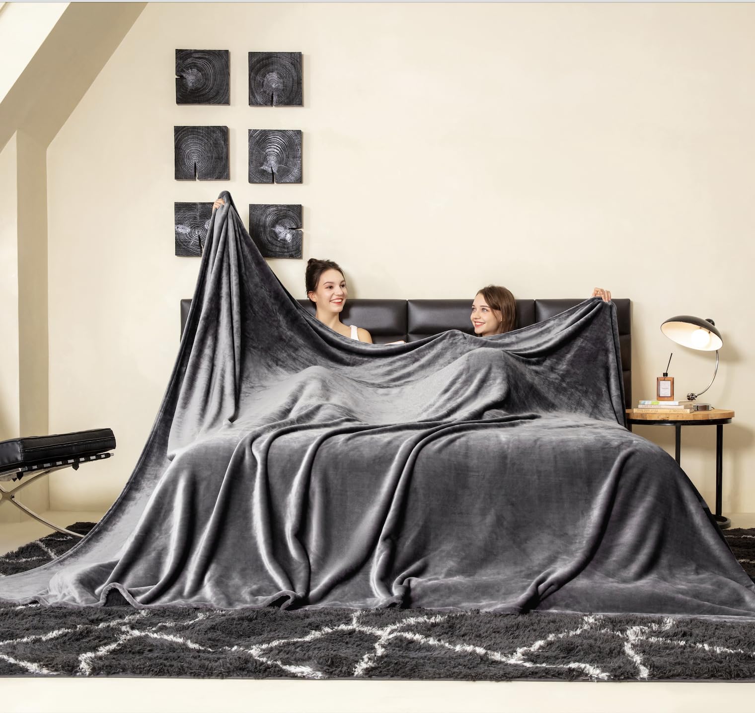 Coova Oversized King Fleece Blanket 120X138 Inches, Soft Cozy Warm Giant Extra Large 10'X11.5' Blanket For Bed, Sofa, Couch,Trav