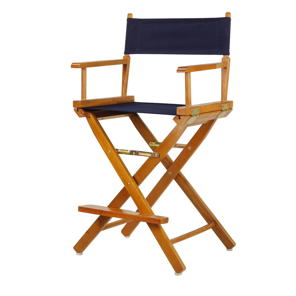 Casual Home 24&quot; Director'S Chair Honey Oak Frame-With Navy Canvas, Counter Height