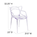 Flash Furniture Nesting Series Transparent Stacking Side Chair