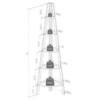 Casual Home 5-Shelf Corner Ladder Bookcase, White (Pack Of 1)