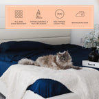 Peachskinsheets Mariner Blue Sheet Set - 1500Tc Level Of Softness - Extra Soft Cooling Sheets For Hot Sleepers And Night Sweats