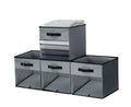 DECOMOMO Storage Baskets for Shelves 13x15x13 Storage Cube Bins with Clear Window, Kallax Storage Cubes for Organizing Shelves N