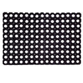 Home Stylish PVC Rubber Sanatizing Outdoor Door Mat for Home/Bathroom/Bedroom/Rainy Season Set of (1 41x61 cm, Black) EET52