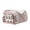 RALYSUN Electric Heated Blanket Queen Size 84x90 - Dual-Sided with Microplush & Sherpa Fabric, 4 Heat Settings & 10 Hours Auto O