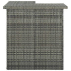 vidaXL Modern Poly Rattan Bar Table - 39.4"x19.7"x41.3", Corner Design, Durable Steel Frame, Ample Storage with 3 Shelves, Lightweight Construction - Perfect for Home, Garden, Bar, Restaurant