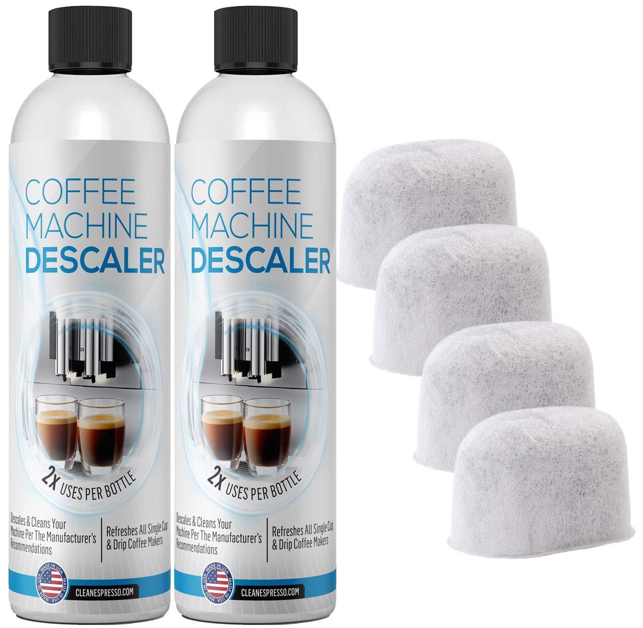 Keurig Compatible Descaling Solution - Descaler Cleaner Concentrate Kit For All 1.0 & 2.0 K-Cup Pod Machines and Espresso Machin