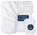 LANE LINEN Queen Fitted Sheet, 100% Organic Cotton Fitted Bed Sheets, Soft & Comfy Naturally Cooling Eco Friendly All Weather Fi