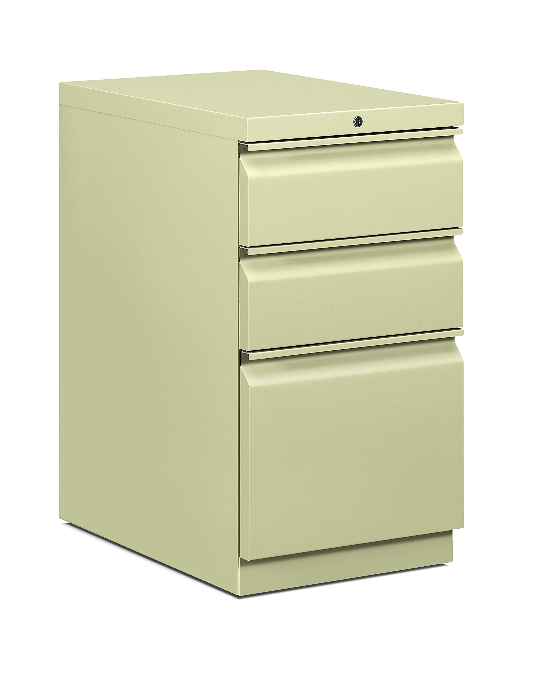 HON Efficiencies Mobile Pedestal File - Storage Pedestal with 1 File and 2 Box Drawers 22-7/8-Inch, Putty (H33723R)