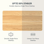Flexispot Whole Piece 60'X24' Desktop 1' Thickness Height Adjustable Desk Rectangular Tabletop Maple Board (60Inch Maple)