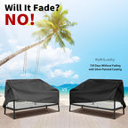 Kylinlucky Patio Furniture Sofa Covers 79W X 37D X 35H Inches,3-Seater Outdoor Waterproof Couch Loveseat Bench Cover Black