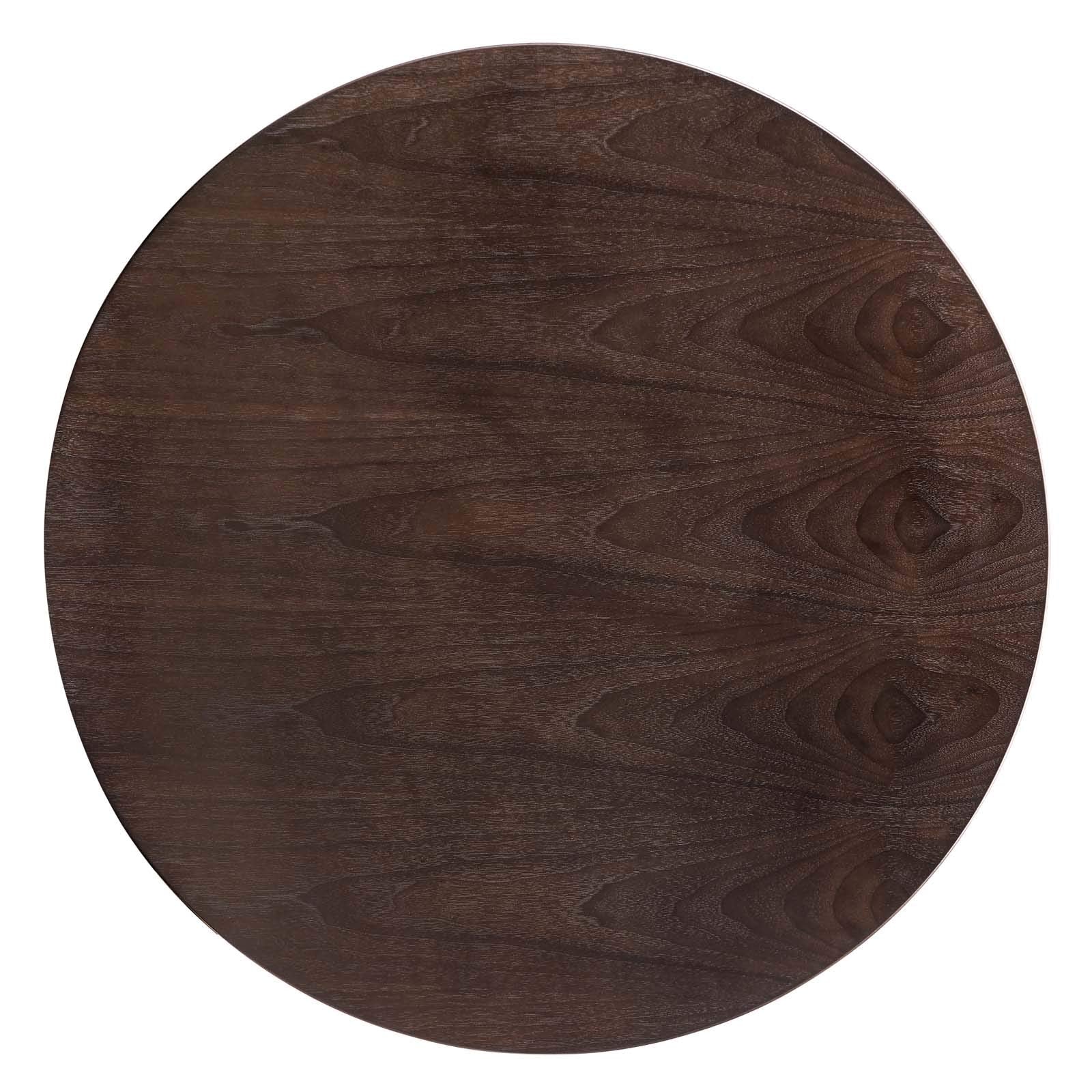 Modway EEI-5144-GLD-CHE Zinque 40&quot; Dining Table, Gold Cherry Walnut