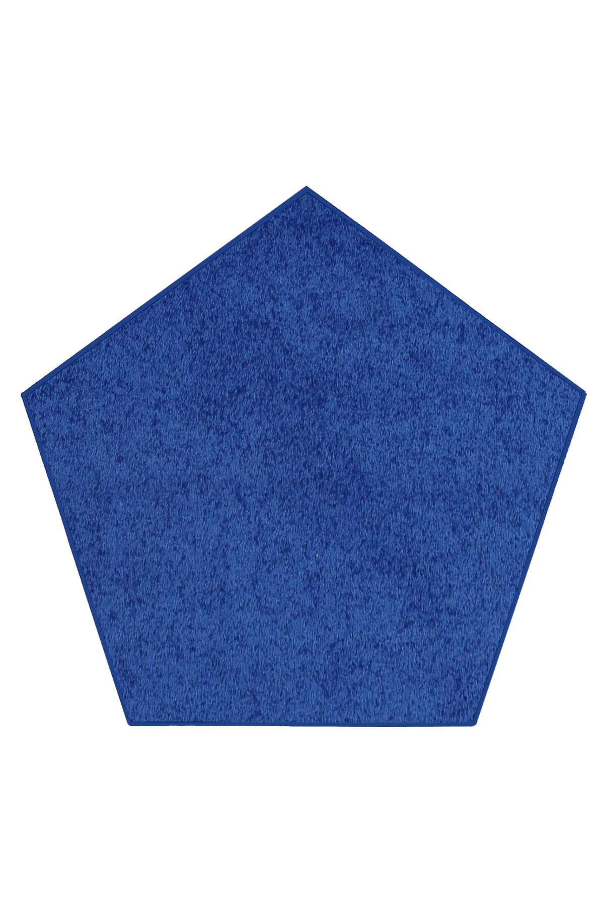 Pet Friendly Solid Color Area Rugs Neon Blue - 4' Pentagon, Indoor, Stain Resistant, Perfect for Living Room, Bedroom, Dining Ro