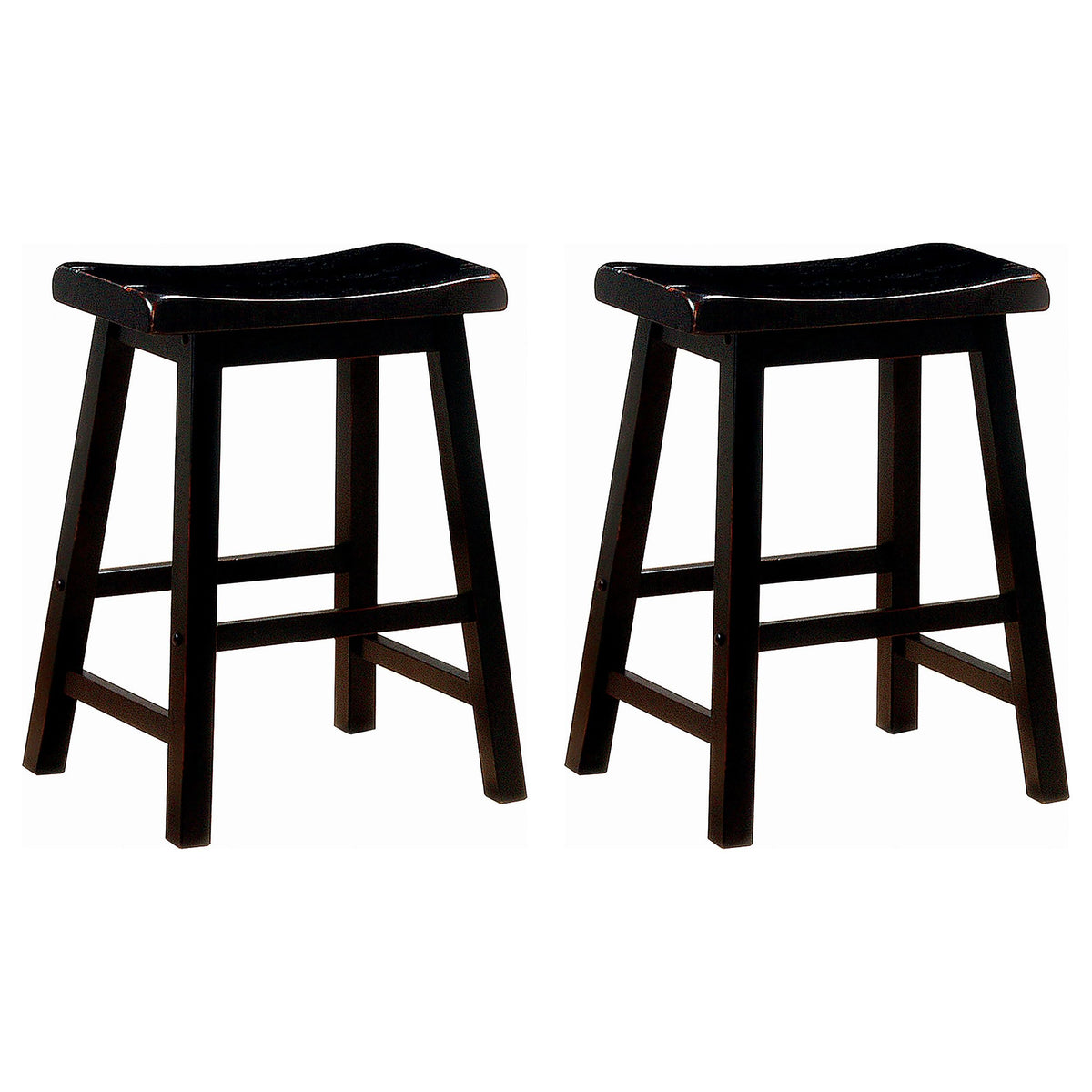 Coaster Home Furnishings Durant Wood Backless Counter Stool Black (Set Of 2)