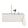 Lushvida Rectangle Outdoor Tablecloth With Umbrella Hole And Zipper, 60X120 Inch Beige, Washable Waterproof Table Cloth Spill Pr