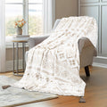 Macevia Flannel Boho Blanket For Couch, Country Western Aztec Blanket For Home Decor, Southwestern Throw Blanket With Tassel, So