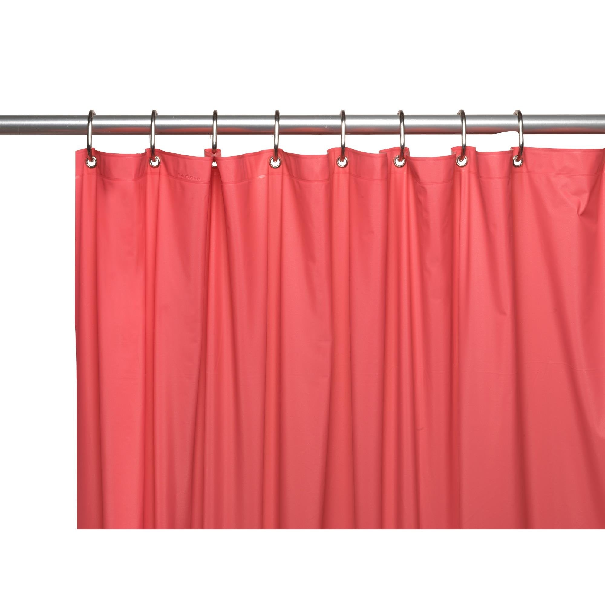 Carnation Home Fashions 3-Gauge Vinyl Shower Curtain Liner With Metal Grommets, Rose