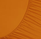 Luxury Fitted Sheet On Amazon Elegant Comfort Wrinkle-Free 1500 Thread Count Egyptian Quality 1-Piece Fitted Sheet, Full Size, Vibrant Orange